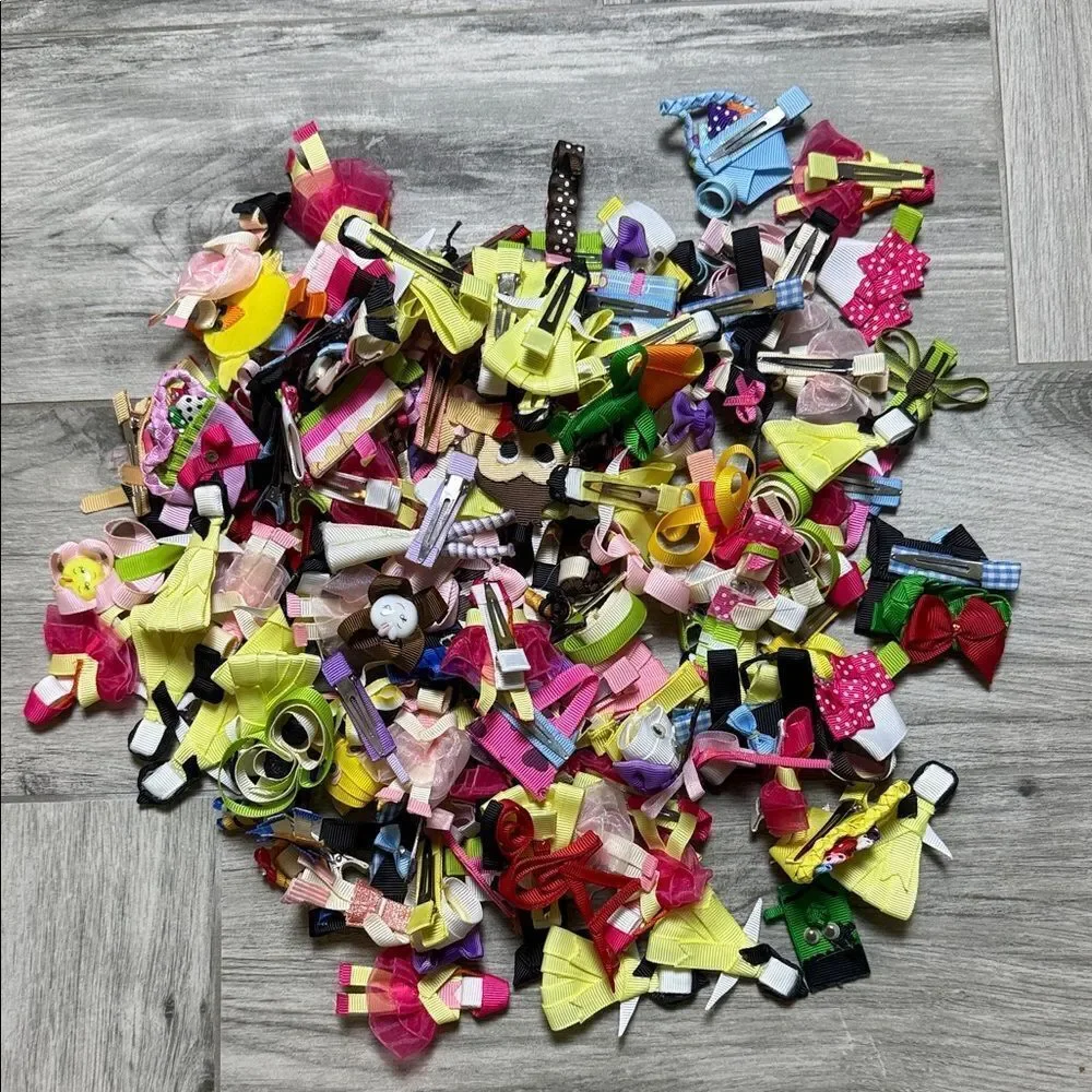 Mystery Handmade Girls Hair Clips- 5 sets of 2 matching styles